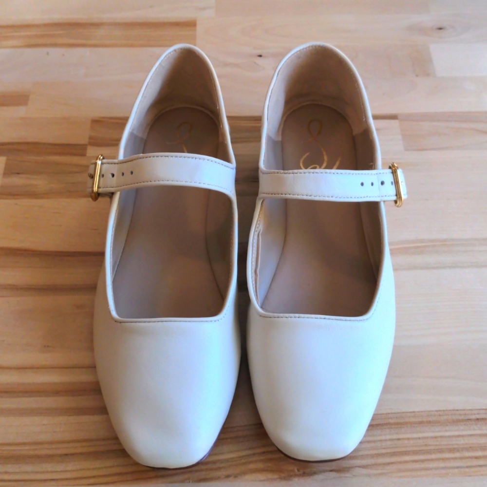 Sam Edelman women's Michaela Mary Jane flat, Modern Ivory, size 9